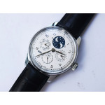 Portugieser Perpetual Calendar SS 5034 Best Edition Blue&White Dial Leather Strap A52610 V9F