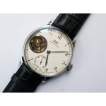 Portuguese Tourbillon IW5463 SS Best Edition Blue&Black&White Dials Leather Strap ZF