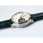 Portuguese Tourbillon IW5463 SS Best Edition White Dial Blue Hands Blue Leather Strap ZF