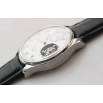 Portuguese Tourbillon IW5463 SS Best Edition White Dial SS Markers on Black Leather Strap A98900 YLF