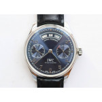 Portuguese Real PR Real Annual Calendar IW503502 1:1 Best Edition Blue Dial on Black Leather Strap A52850 ZF