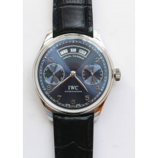 Portuguese Real PR Real Annual Calendar IW503502 1:1 Best Edition Blue Dial on Black Leather Strap A52850 ZF