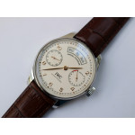 Portuguese Real PR Real Annual Calendar IW5035 1:1 Best Edition White Dial RG Markers on Brown Leather Strap A52850 ZF