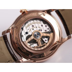 Master Ultra Thin Perpetual Calendar RG 1:1 Best Edition Cream Dial Brown Leather Strap A868 V2 V9F