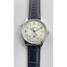 Master Geographic SS 1428530  Best Edition White Dial on Blue Leather Strap TF A936