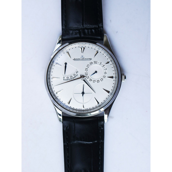 Master Ultra Thin Réserve de Marche SS 1:1 Best Edition White Dial on Black Leather Strap SA938 V3 ZF