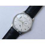 Master Ultra Thin Réserve de Marche SS 1:1 Best Edition White Dial on Black Leather Strap SA938 V3 ZF