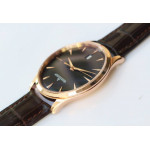 Master Ultra Thin Date 1282510 RG 1:1 Best Edition Black Dial on Brown Leather Strap A899/1 ZF