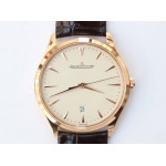 Master Ultra Thin Date 1282510 RG 1:1 Best Edition White Dial on Brown Leather Strap A899/1 ZF