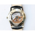 Master Ultra Thin Date 1288420 SS 1:1 Best Edition Black&White&Gold Dials Leather Strap A899/1 ZF 