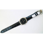 Master Ultra Thin Date 1288420 SS 1:1 Best Edition Black&White&Gold Dials Leather Strap A899/1 ZF 