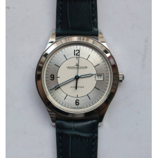 Master Control Date 1548530 SS 1:1 Best Edition White Dial on Blue Leather Strap A899/1 ZF