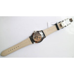 Master Ultra Thin Moon 1368420 SS 1:1 Best Edition White Dial on Black Leather Strap A925 ZF