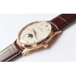 Master Ultra Thin Moon 1362520 RG 1:1 Best Edition White Dial on Brown Leather Strap A925 ZF