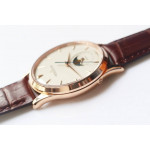 Master Ultra Thin Moon 1362520 RG 1:1 Best Edition White Dial on Brown Leather Strap A925 ZF