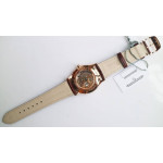 Master Ultra Thin Moon 1362520 RG 1:1 Best Edition White Dial on Brown Leather Strap A925 ZF