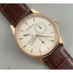 Master Ultra Thin Réserve de Marche RG 1:1 Best Edition Cream Dial Leather Strap AZF A938