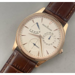 Master Ultra Thin Réserve de Marche RG 1:1 Best Edition Cream Dial Leather Strap AZF A938