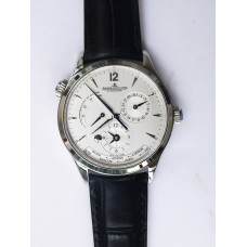 Master Geographic Real PR SS 1:1 Best Edition White Dial on Black Leather Strap A939 ZF