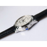 Master Geographic Real PR SS 1:1 Best Edition White Dial on Black Leather Strap A939 ZF