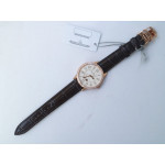 Rendez-Vous Moon Medium RG 1:1 Best Edition White Textured Dial Diamonds Bezel Brown Leather Strap A935 ZF