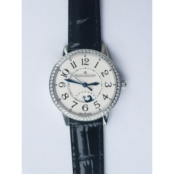 Rendez-Vous Night & Day SS 1:1 Best Edition White Textured Dial Diamonds Bezel Leather Strap A898 ZF