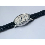 Rendez-Vous Night & Day SS 1:1 Best Edition White Textured Dial Diamonds Bezel Leather Strap A898 ZF