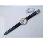 Rendez-Vous Night & Day SS 1:1 Best Edition White Textured Dial Diamonds Bezel Leather Strap A898 ZF