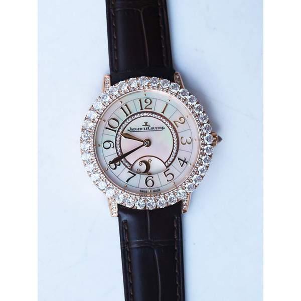 Rendez-Vous Night & Day RG 1:1 Best Edition MOP Dial Diamonds Bezel Leather Strap A898 ZF