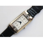 Reverso Ladies SS White&Blue Dials Leather Strap Japan Quartz