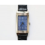 Reverso Ladies SS White&Blue Dials Leather Strap Japan Quartz