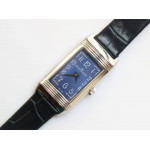 Reverso Ladies SS White&Blue Dials Leather Strap Japan Quartz