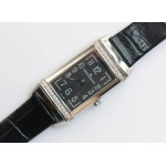 Reverso Ladies SS Diamonds Bezel  White&Blue&Black Dials Leather Strap Japan Quartz