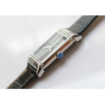 Reverso Ladies SS Diamonds Bezel  White&Blue&Black Dials Leather Strap Japan Quartz