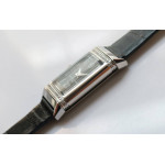 Reverso Ladies SS Diamonds Bezel  White&Blue&Black Dials Leather Strap Japan Quartz