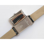 Reverso Ladies SS Diamonds Bezel  White&Blue&Black Dials Leather Strap Japan Quartz