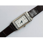 Reverso Ladies SS Diamonds Bezel  White&Blue&Black Dials Leather Strap Japan Quartz