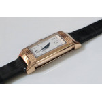 Reverso Ladies RG  Red&White&Blue Dials Leather Strap Japan Quartz