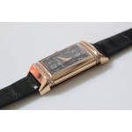 Reverso Ladies RG  Red&White&Blue Dials Leather Strap Japan Quartz