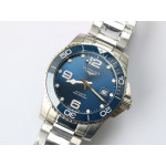 Conquest L3.840.4.56.6 Real Ceramic Bezel SS 1:1 Best Edition Black&Blue  SS Bracelet AF A2824 