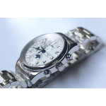 Master Moonphase Chronograph SS 1:1 Best Edition White Dial Bracelet A7751 YLF