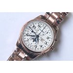 Master Moonphase Chronograph RG 1:1 Best Edition White Dial Bracelet A7751 YLF