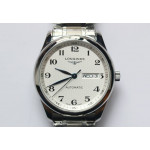 Master Day Date SS 1:1 Best Edition White Textured Dial SS Bracelet A2836