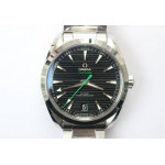 Aqua Terra 150M Master Chronometers 1:1 Best Edition Black Dial Green second hand on SS Bracelet VSF A8900 Super Clone