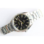 Aqua Terra 150M SS 1:1 Best Edition Black Textured Dial Yellow Number on SS Bracelet VSF A8508 Super Clone