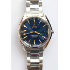 Aqua Terra 150M SS 1:1 Best Edition Blue Wave Textured Dial on SS Bracelet VSF A8500 Super Clone