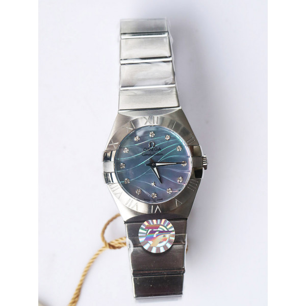 Constellation Ladies 27mm SS/SS Blue MOP Dial Bracelet ZF Swiss Quartz