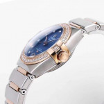 Constellation 29mm Diamonds Bezel RG/SS Blue Dial Bracelet TWSF A8700