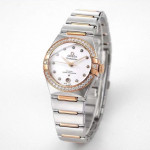 Constellation 29mm Diamonds Bezel RG/SS White Dial Bracelet TWSF A8700