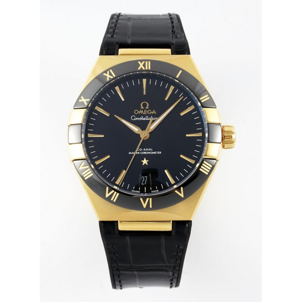 Constellation Ceramic Bezel YG 1:1 Best Edition Black Dial Gummy Strap 8F A8900